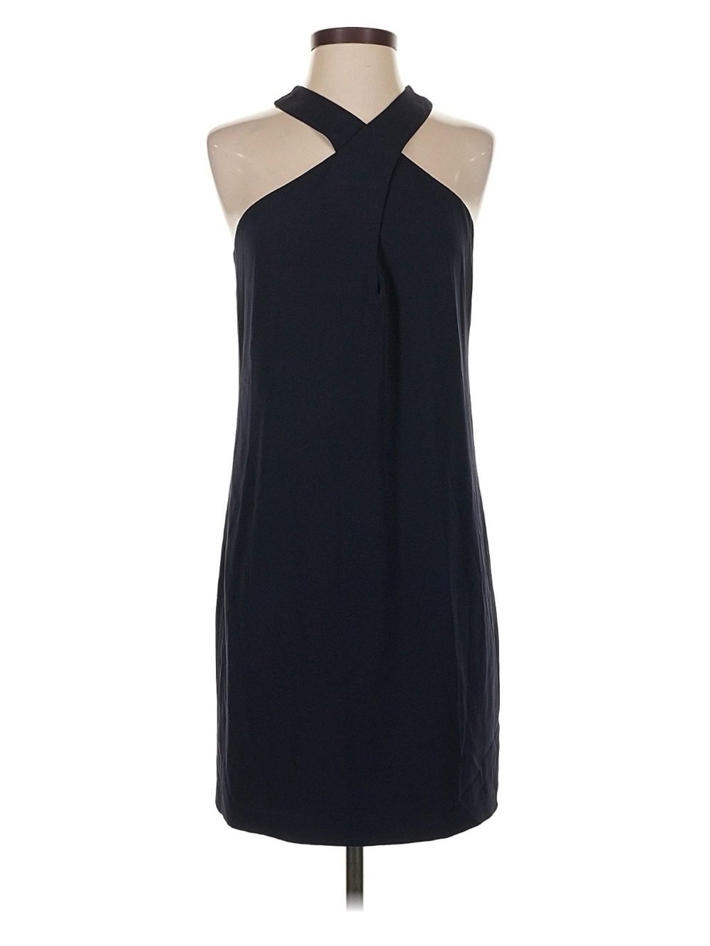 Club Monaco One-Shoulder Crossneck Blue Dress